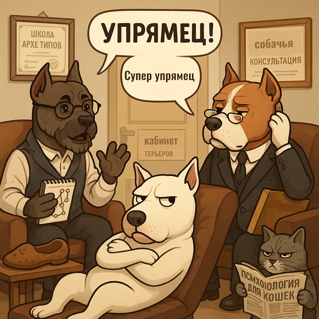 Анекдот про амстаффа, питбультерьера и бультерьера