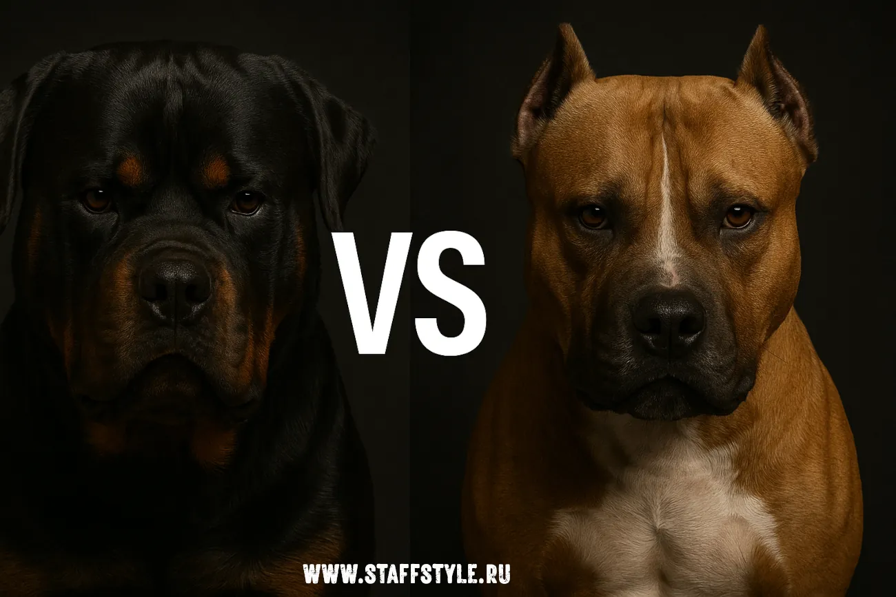 Ротвейлер vs Стаффордширский терьер
