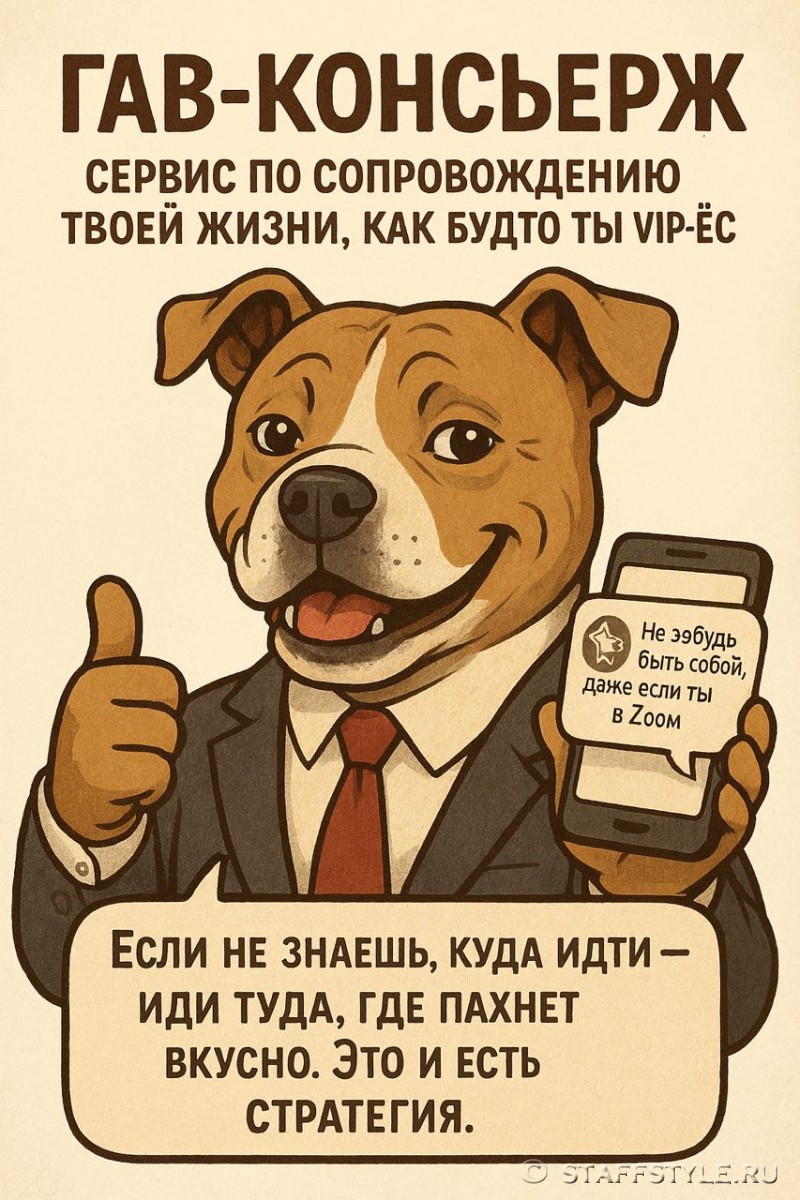 Реклама Гав-консьерж Пёсобизнесмены
