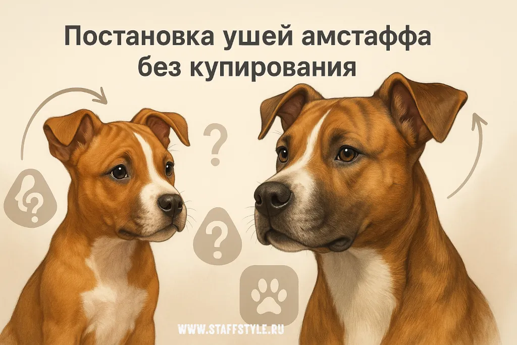 Постановка ушей у амстаффа без купирования: советы, лайфхаки и опыт форумчан