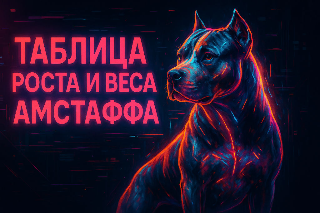 Таблица роста щенков амстаффа